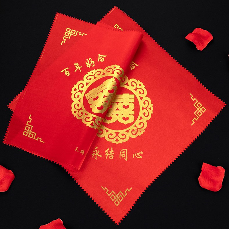 喜帕手绢结婚新娘红手帕婚礼用品