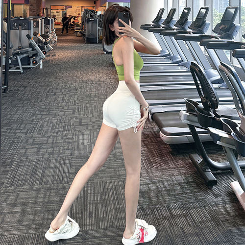 IUIUYOGO瑜伽热裤抽绳健身短裤