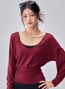 IUIU YOGO秋冬季瑜伽服长袖女普拉提训练服跑步健身罩衫运动上衣