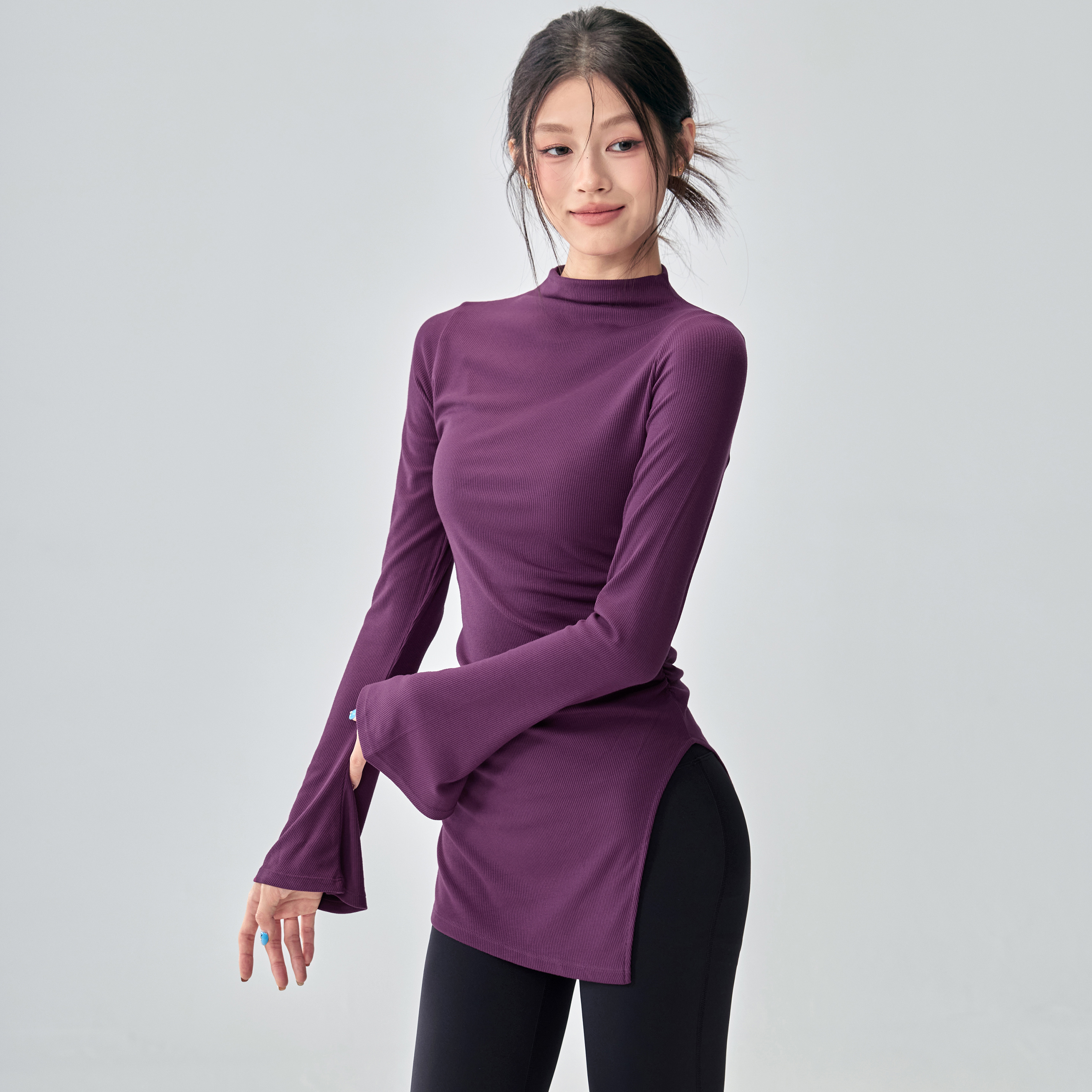 IuIu秋季显瘦瑜伽服修身运动长袖