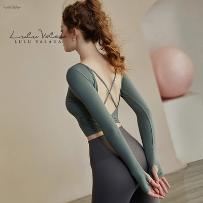 IuIu美背控体瑜伽服长袖运动上衣