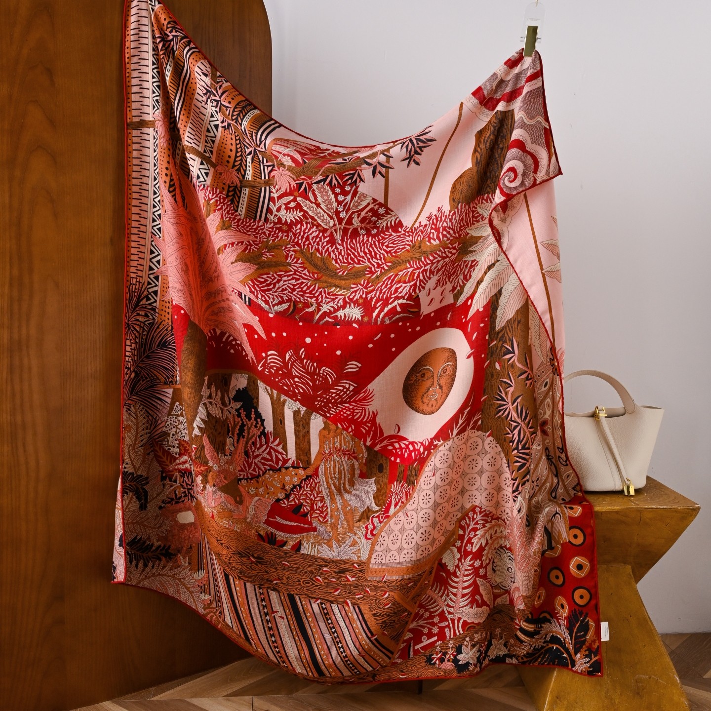 红色仲夏夜之梦桑蚕丝羊毛围巾女新年丝毛大方巾秋冬保暖披肩送礼,服饰配件/皮带/帽子/围巾,围巾/丝巾/披肩,淘宝优惠券,粉丝福利购,淘宝优惠卷