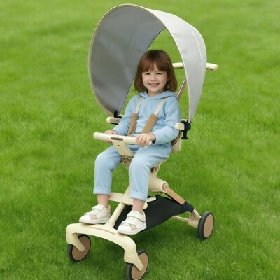 Amorhome遛娃神器遮阳am溜娃推车婴儿车置物蓝