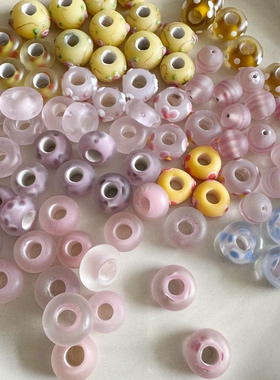 天津磨砂手工大孔老琉璃单颗价格多款选aa6