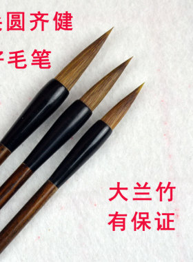 大中小楷书行书狼毫毛笔初学者技师国画书法隶书毛笔套装