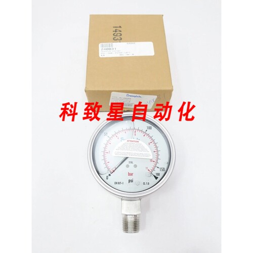 工业配件PGI-100B-PG160-LAP1 压力表3-1/2IN 1/2IN NPT 0-160PSI