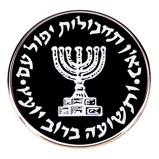 以色列摩萨德情报机构胸针情报局卡通别针胸章金属合金徽章配饰