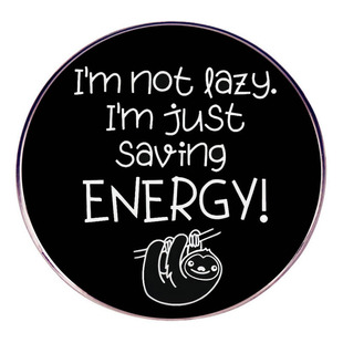 我并不懒惰只是在积蓄能量胸针卡通树懒别针胸章金属合金徽章配饰