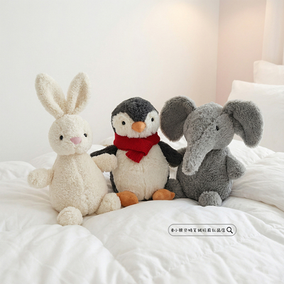 企鹅公仔兔子毛绒玩具狐狸玩偶