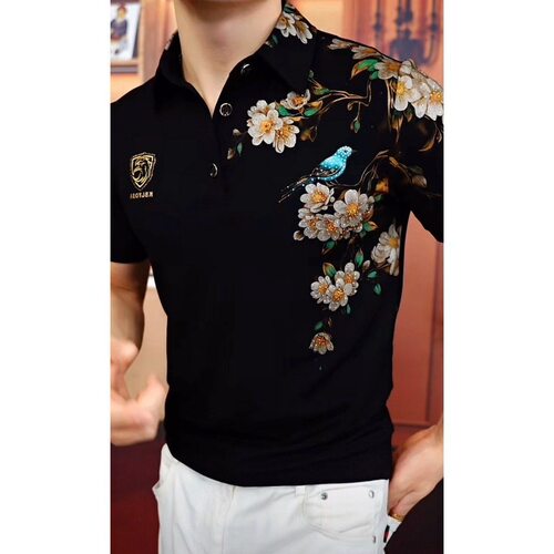 2026夏季Polo衫帅气百搭网红潮流翻领男士商务修身高品质