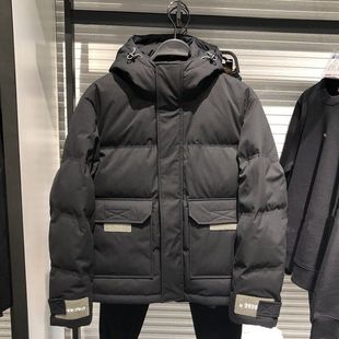 显瘦休闲百搭日系高品质潮流 外套加厚拼色连帽棉服修身 男士 秋冬款