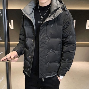 2026新款男士连帽羽绒棉服短款加厚保暖潮百搭冬季外套棉衣青少年