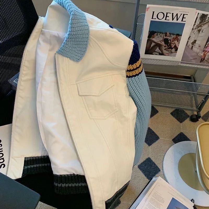 时髦复古拼色夹克外套男士时尚春秋季新款法式别致设计感百搭洋气,男装,夹克,淘宝优惠券,粉丝福利购,淘宝优惠卷