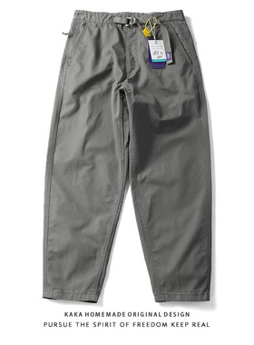 25SS日系青年潮牌chino紫标多口袋休闲裤卡其宽松工装裤子男潮