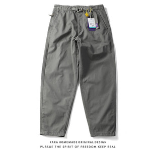 子男潮 裤 25SS日系青年潮牌chino紫标多口袋休闲裤 卡其宽松工装