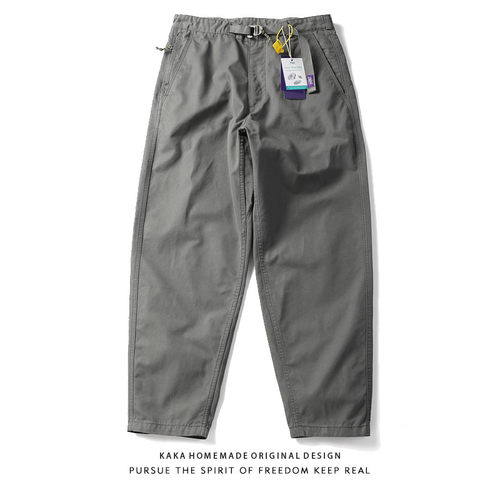 25SS日系青年潮牌chino紫标多口袋休闲裤卡其宽松工装裤子男潮