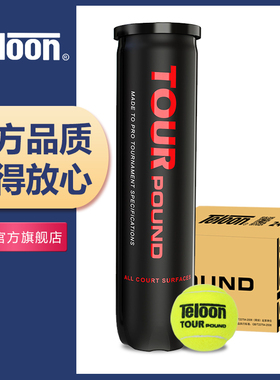 TELOON天龙网球专业比赛用球POUND/P4P3训练高弹耐磨整箱【24听】