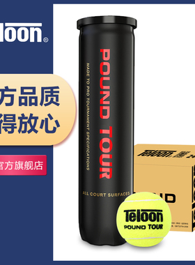 TELOON天龙网球专业比赛用球POUND/P4P3训练高弹耐磨整箱【24听】