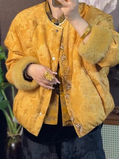 国风提花刺绣90白鸭绒羽绒服短款 新中式 女外套 新款 2025冬季