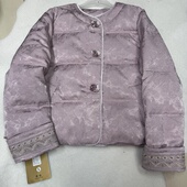 新中式 国风羽绒服女新款 超好看洋气独特别致刺绣提花外套