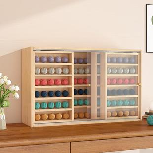 毛线收纳架手工钩针编织展示柜毛线团收纳柜子放针线桌面置物柜