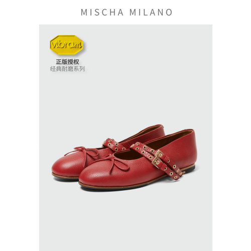 意大利mischa法式平底单鞋