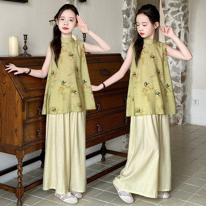女童夏季汉服套装新中式两件套