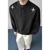 春季 新款 2026 港风内景大码 华棉亨利领卫衣M HW26305 特P35