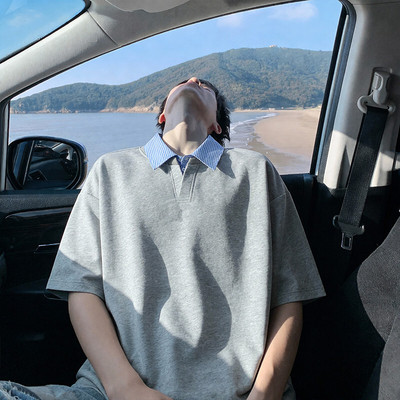 2026夏季新款270g华棉条纹拼接短袖T恤DT54321-特P28建议零售价68