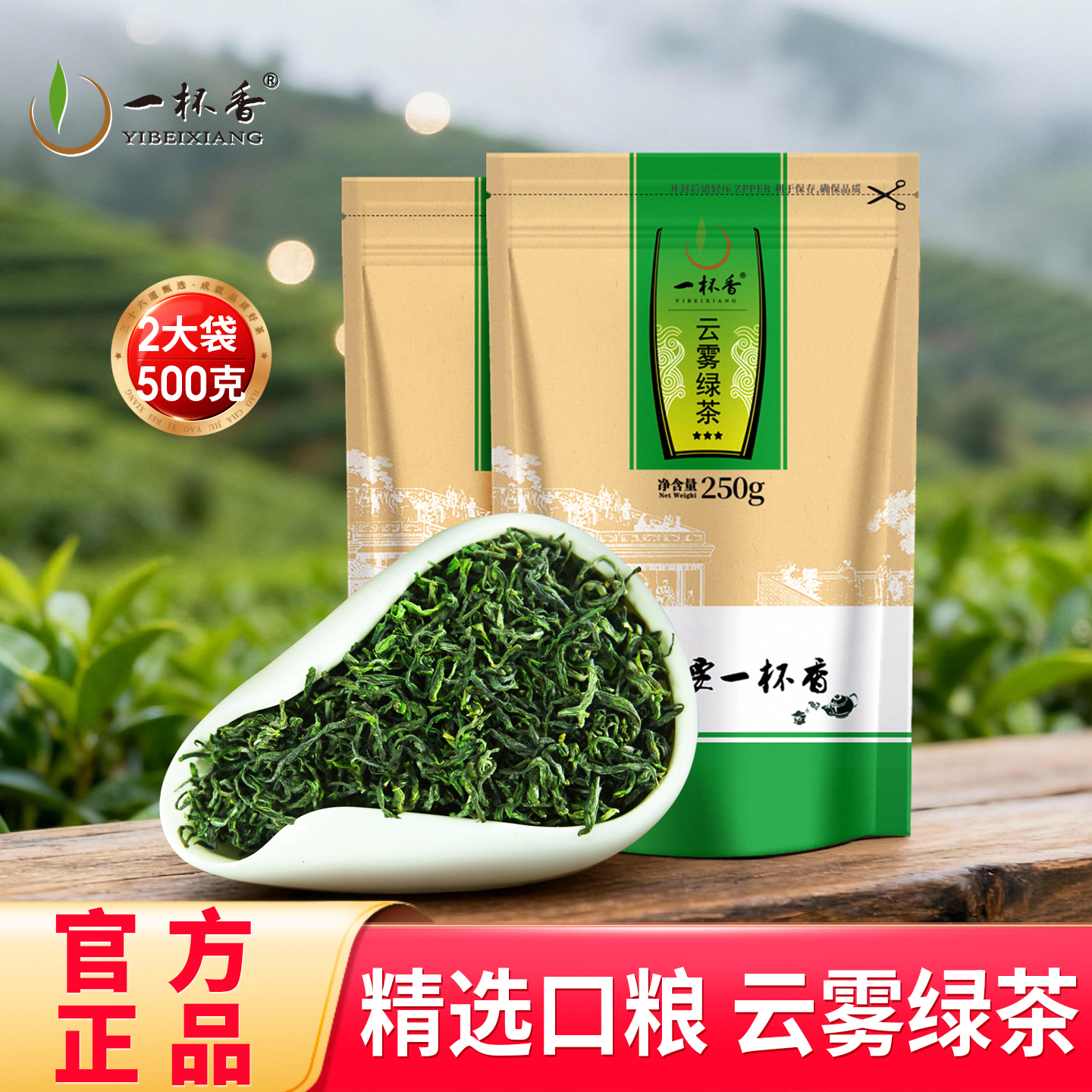 2025新茶一杯香高山云雾绿茶500g