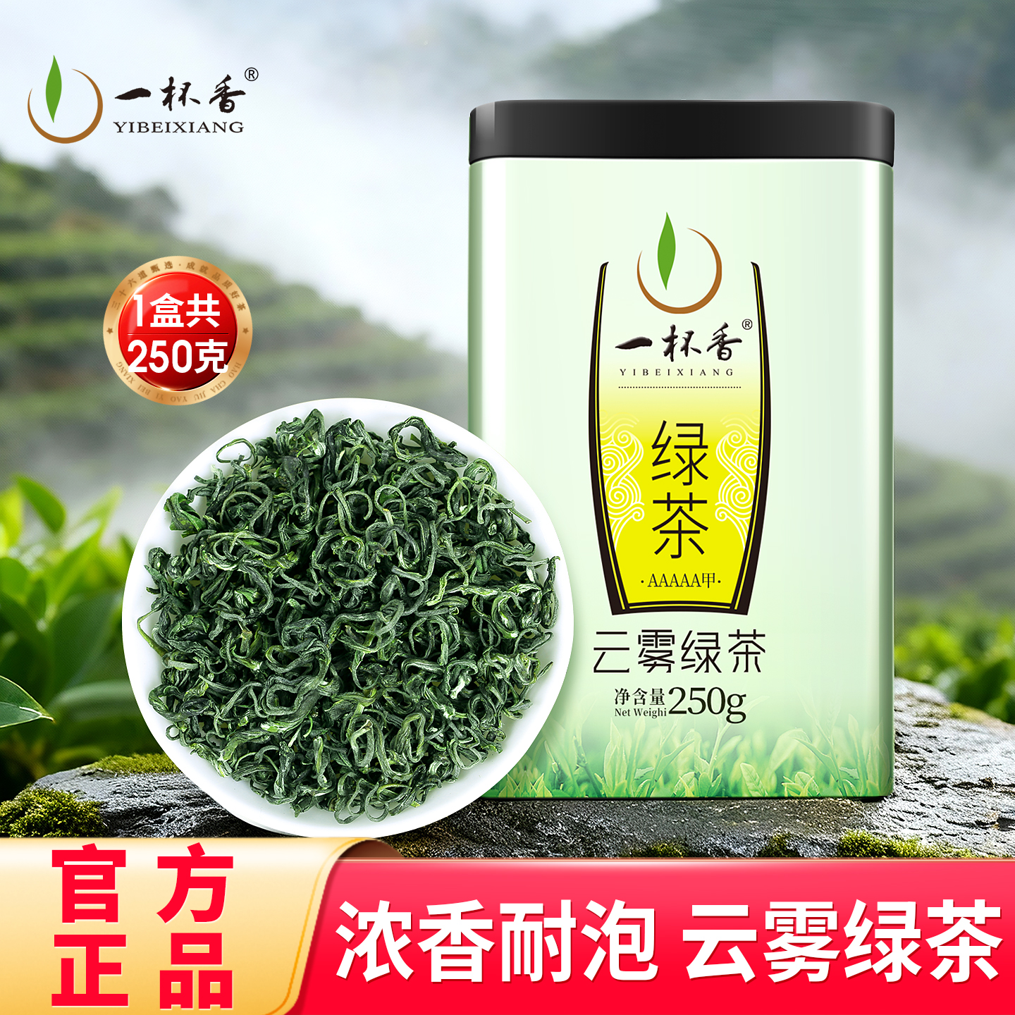2025新茶一杯香高山云雾绿茶250g
