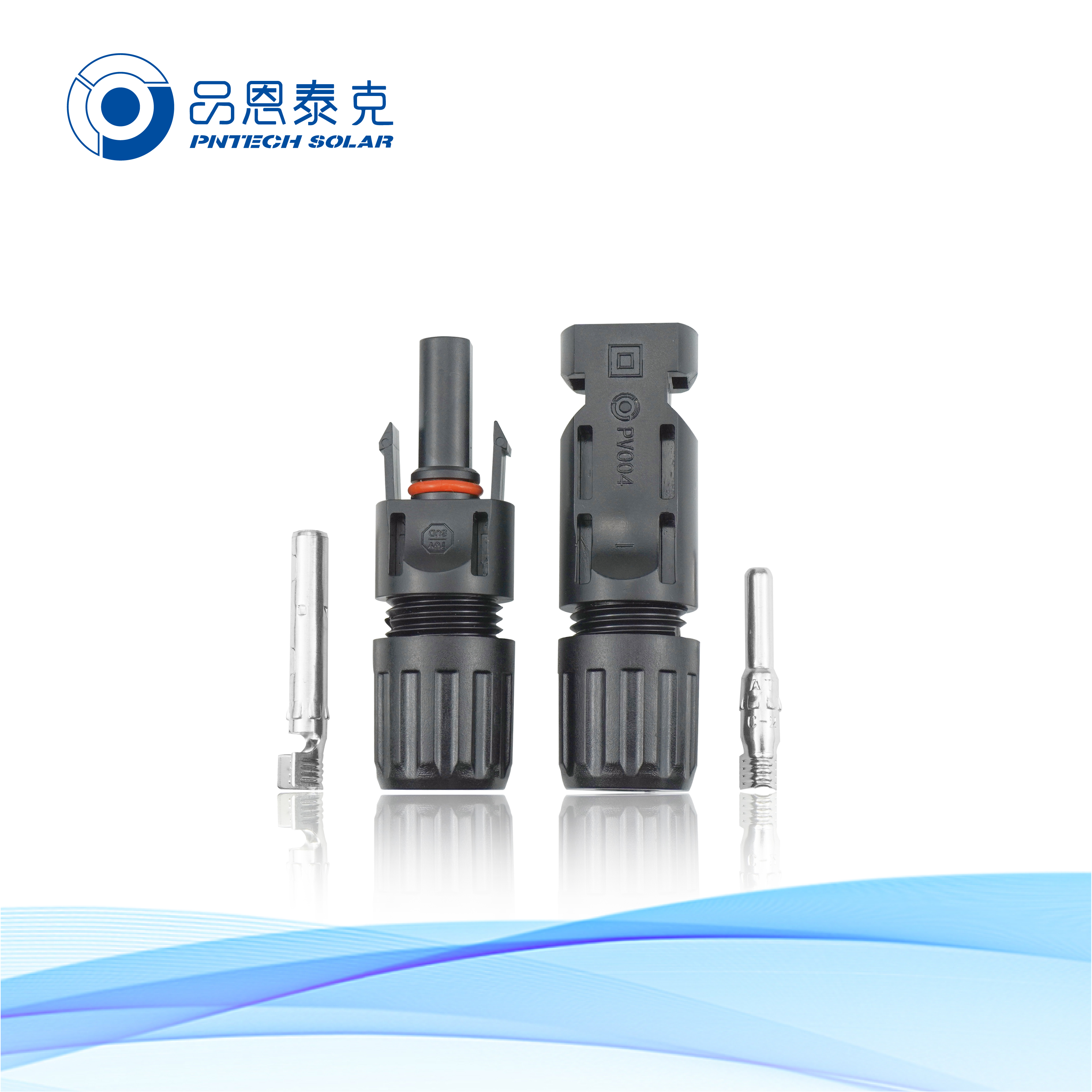 CE加厚镀锡铜品恩泰克光伏连接器1000V防水防尘极低接触电阻MC4