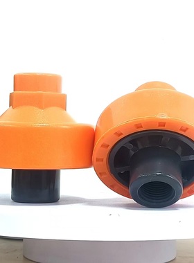 UPVC/PP/PVDF隔膜压力表接头2分/M14塑料隔膜头耐震隔膜片1/4内丝