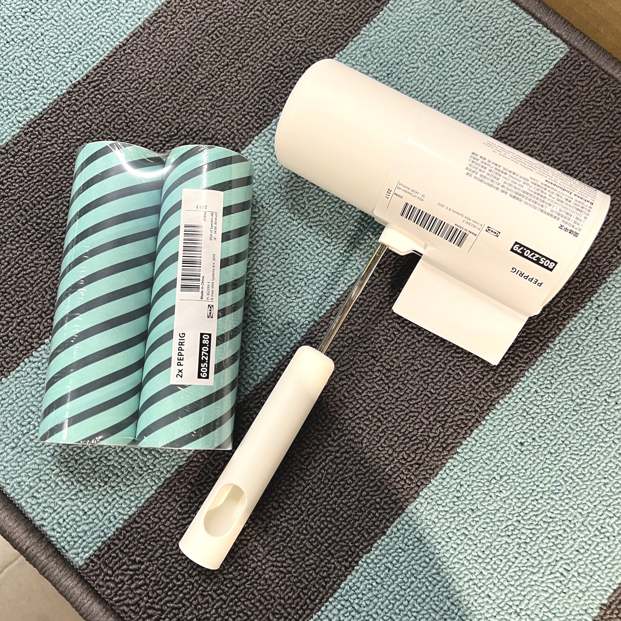 IKEA宜家 佩普里格滚筒式除尘器粘毛器可撕式粘尘粘纸滚撕纸替换