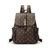 时尚 双肩包女包2023新款 夏季 百搭潮PU质感休闲大容量旅行女士背包