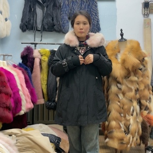 2025新款进口狐狸毛皮草外套女短款年轻时尚百搭显瘦皮毛一体大衣