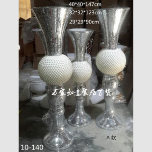 简约落地大花瓶酒店商场玻璃钢客厅花插工艺品摆件促销绣球仿真花
