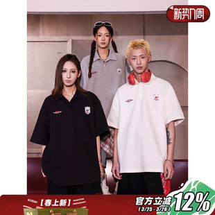 男款 高街280g重磅短袖 夏季 国潮情侣polo衫 MANYSTON T恤打底衫 美式