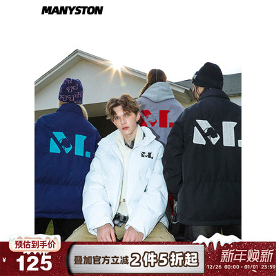 MANYSTON美式高街青少年棉服外套男款冬季潮牌情侣保暖棉袄面包服
