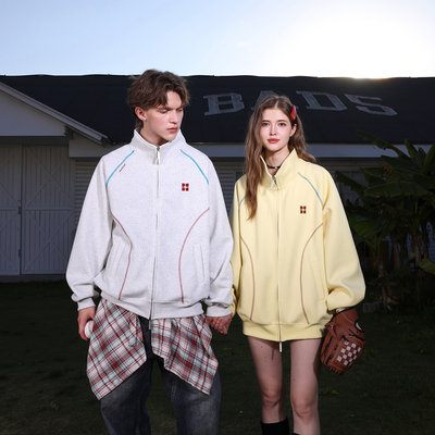 MANYSTON美式高街重磅立领卫衣男