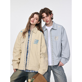 新款 春秋季 高级感宽松纯棉上衣外套 休闲夹克男款 MANYSTON国潮美式