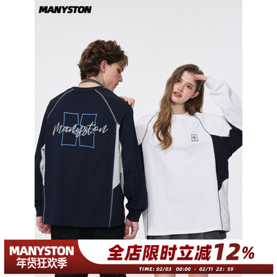 MANYSTON美式套头卫衣体恤上衣