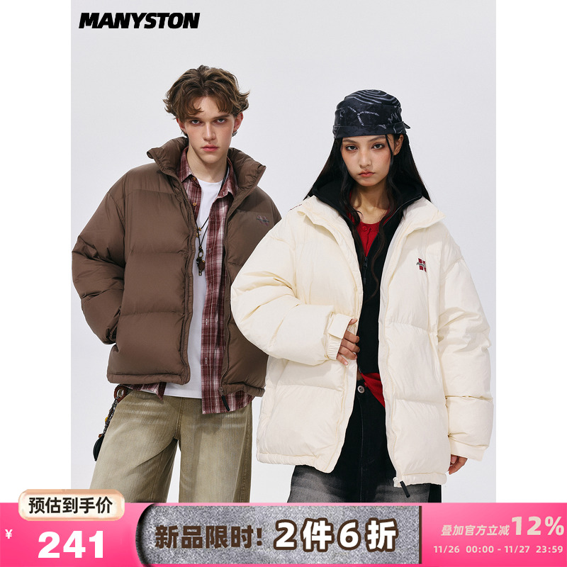 MANYSTON美式90白鸭绒羽绒服男款