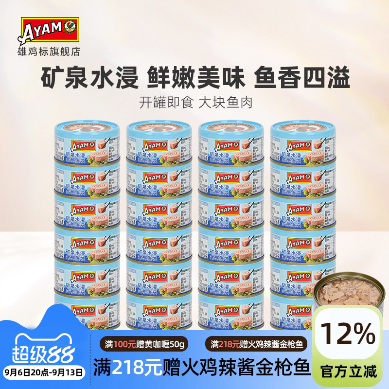 水浸油浸金枪鱼罐头80g*24罐