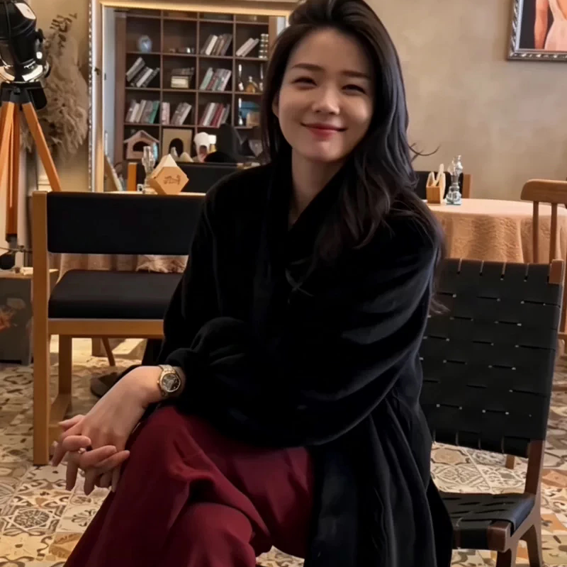 NANCY爱丁堡 新款仿水貂绒立领中长款宽松皮草外套环保毛大衣女冬