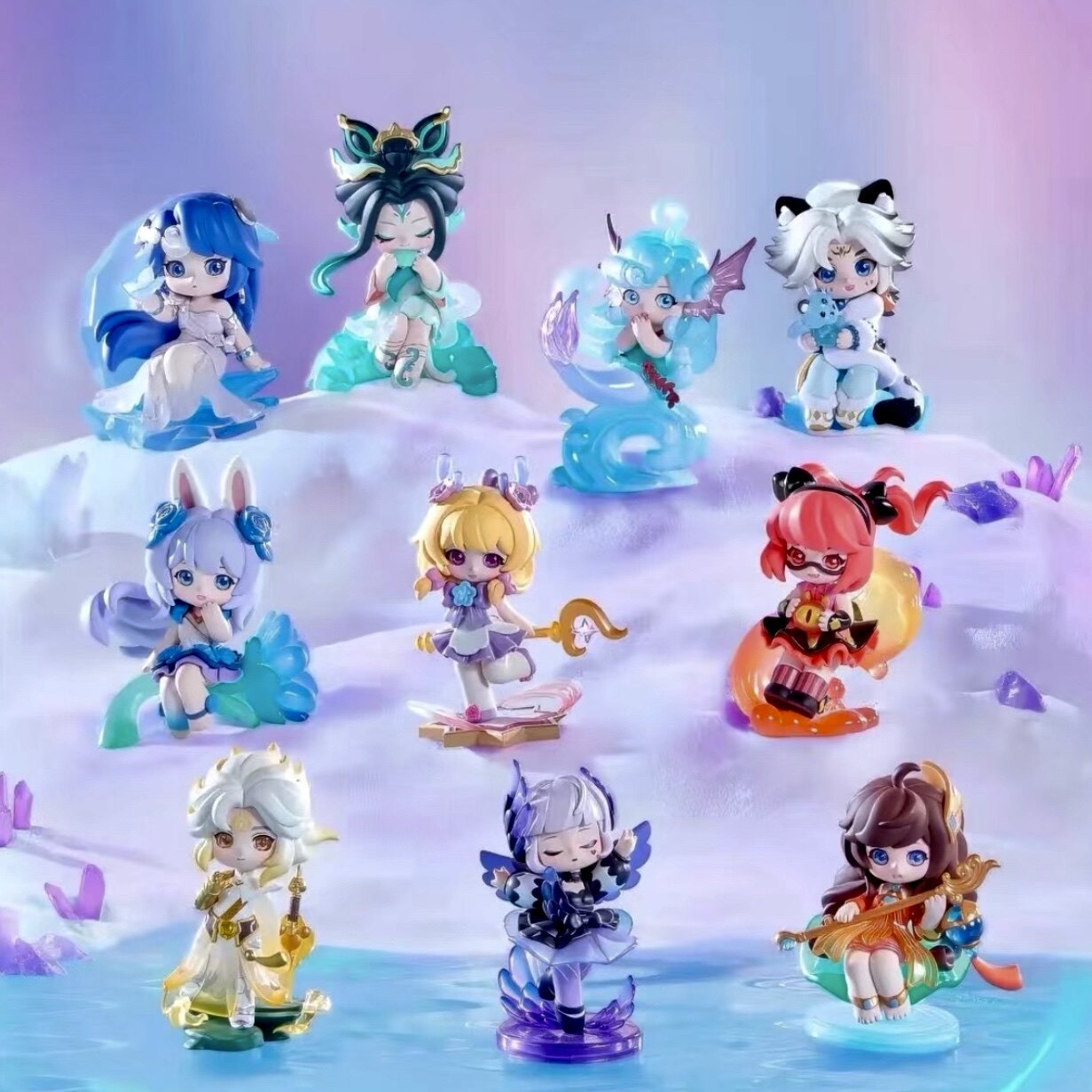 现货MINISO名创优品王者荣耀合作款水晶峡谷系列盲盒手办摆件礼物