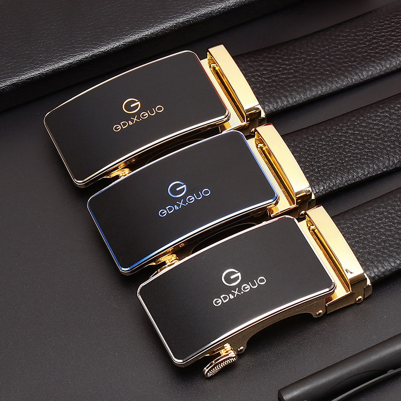 2026款内穿自动扣外穿式裤带扣百搭男士休闲腰带皮带男真皮纯牛皮