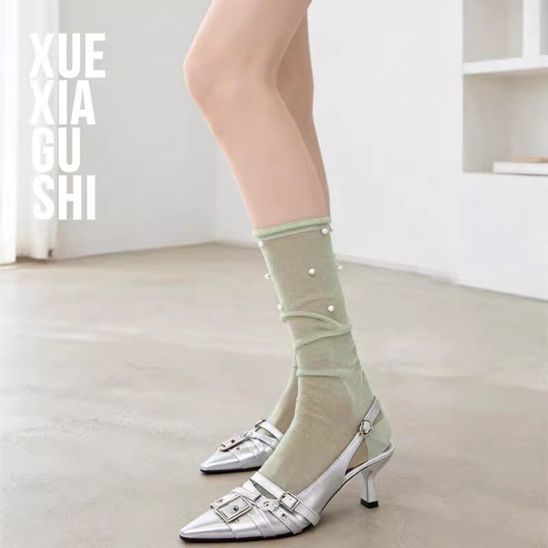 【珍珠miu风女堆堆袜】