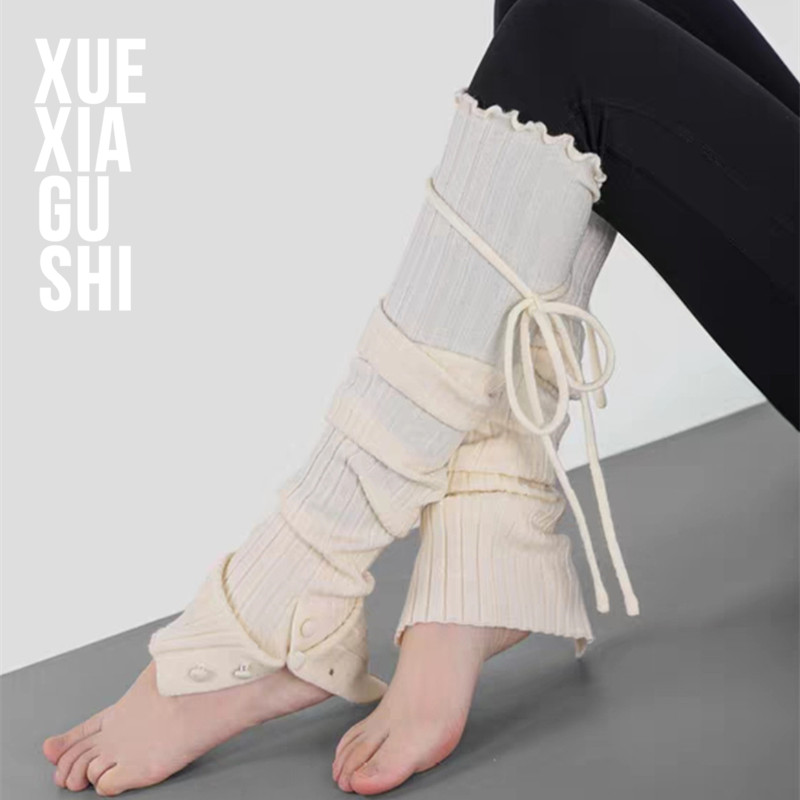 绑带纽扣过膝袜套/*超甜美【开衩设计/腿套】獨家定制/羊毛!尖货