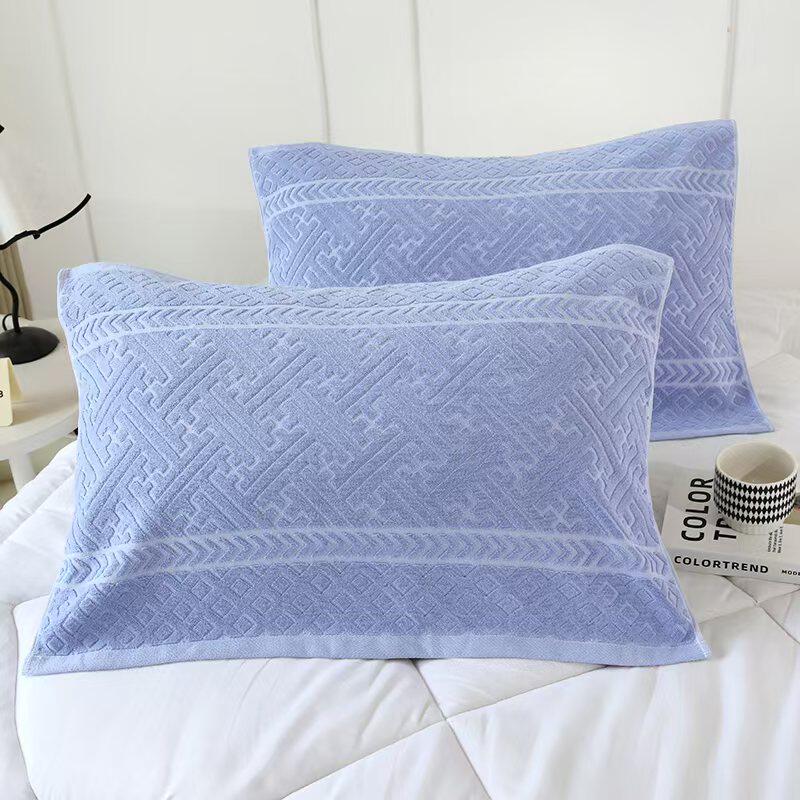 纯棉毛圈枕巾家用成人枕头巾男女通用防头油防滑不起球不脱落垫巾